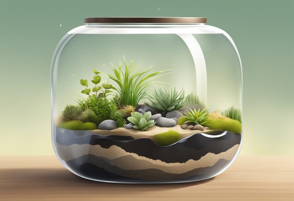 Aprenda como fazer um terrário com plantas e rochas em um ambiente natural, ideal para decoração e cultivo em pequenos espaços.