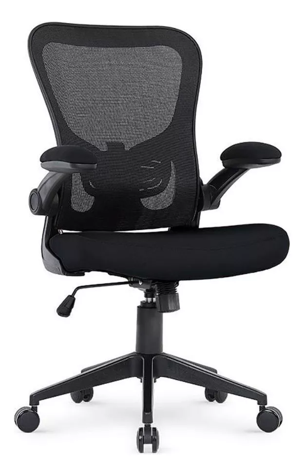 Cadeira ergonômica Dt3 preta com encosto de malha, ideal para quem busca conforto e saúde na hora de trabalhar. Uma das melhores cadeiras ergonômicas do mercado.