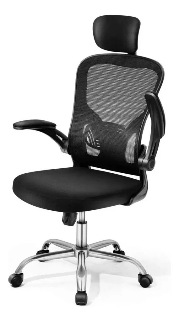 Cadeira ergonômica presidente vegas com apoio para cabeça e braços, ideal para conforto no trabalho. Descubra as melhores cadeiras ergonômicas para sua saúde.