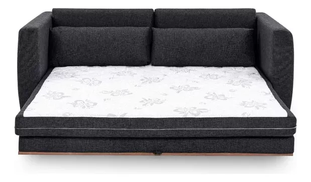 Sofá Cama moderno e confortável em tons escuros, ideal para salas de estar. Descubra os melhores sofás para sua casa.