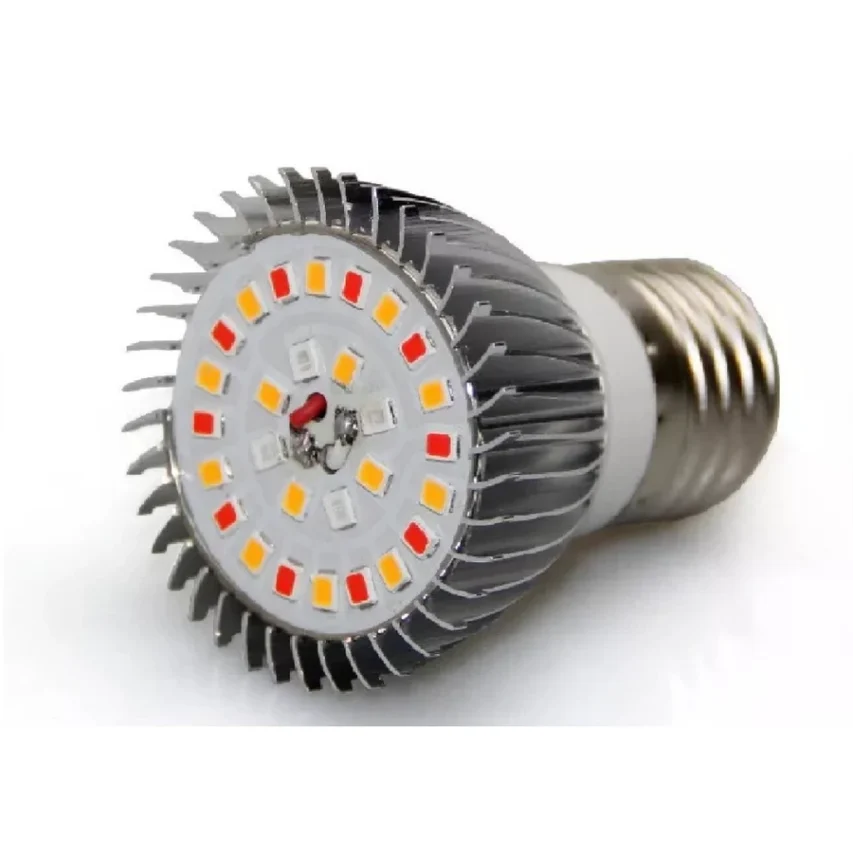 Lâmpada LED para jardinagem que atua como uma ferramenta de jardinagem ideal para o cultivo de plantas em ambientes internos, favorecendo o crescimento saudável.