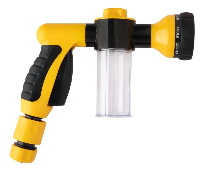 Este é um pulverizador de jardinagem em cores vibrantes, ideal para você que busca as melhores ferramentas para jardinagem, facilitando a irrigação e cuidado das plantas.